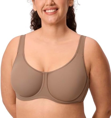 Confishape Full Coverage Bras, Brown Purple