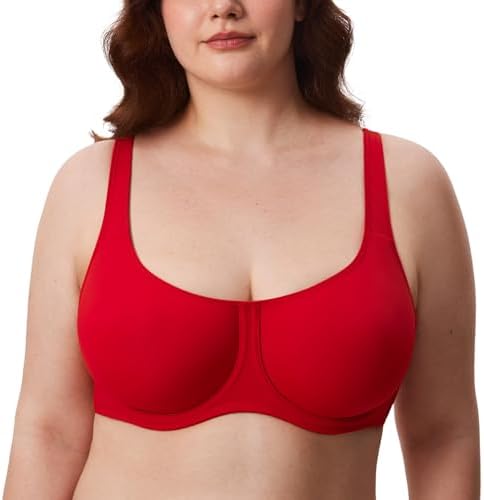 Confishape Full Coverage Bras, Lipstick Red
