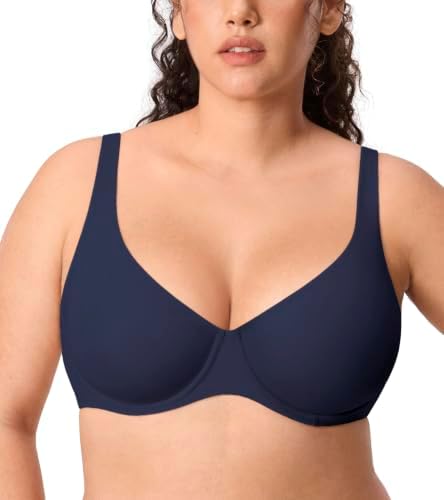 Confishape Unlined Balconette Bras, Deep Ocean Blue