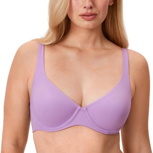 Confishape Unlined Balconette Bras, Glaze Purple