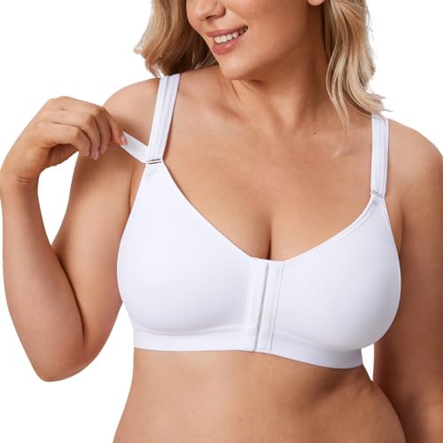 Front Closure Bras, White