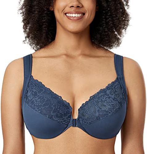 Front Closure Plus Size Lace Bras, Sargasso
