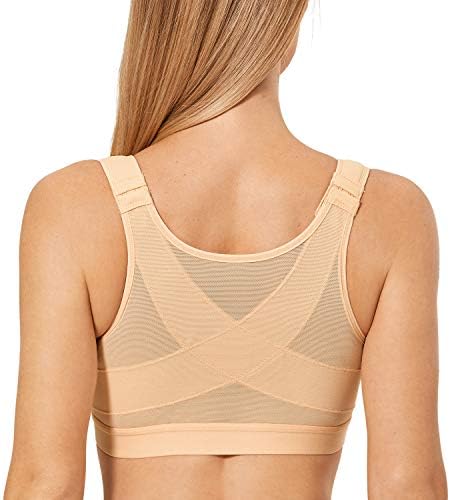Front Closure Posture Bras, Peach Dew