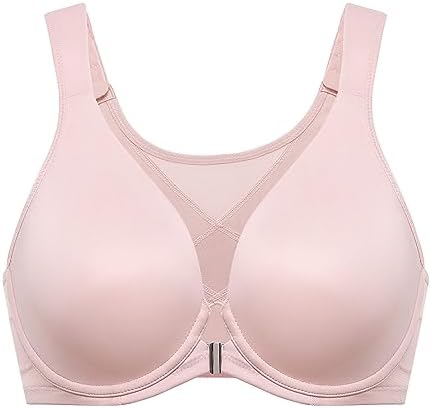 Front Closure Posture Plunge Bras, Gentle Rose