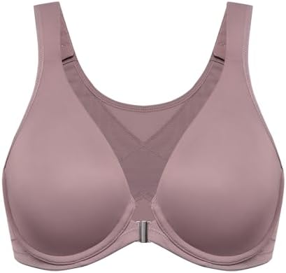 Front Closure Posture Plunge Bras, Mochaccino