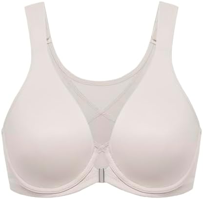 Front Closure Posture Plunge Bras, Vanilla White