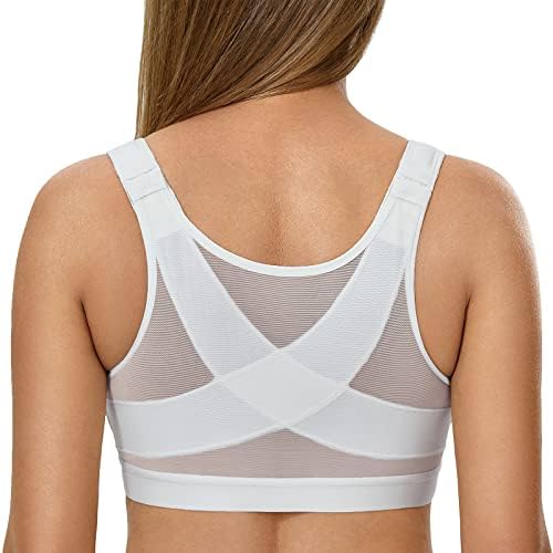Front Closure Posture Support Bras, French Gray