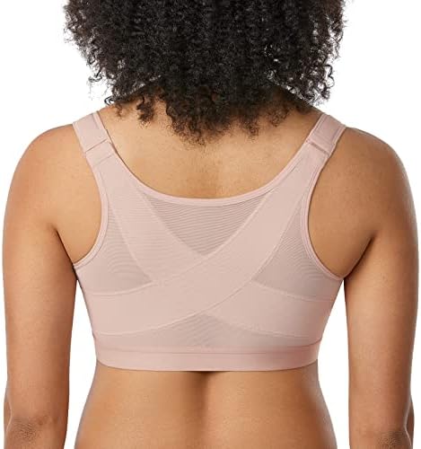 Front Closure Posture Support Bras, Rose Smoked