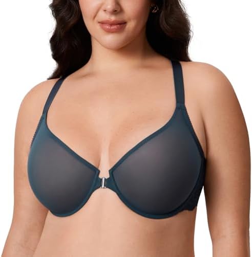 Front Closure Racerback Bra, Sargasso