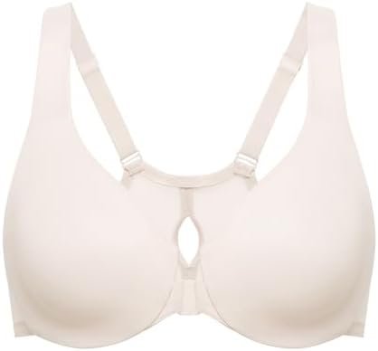 Front Closure Racerback Bras Plus Size Underwire, Ivory