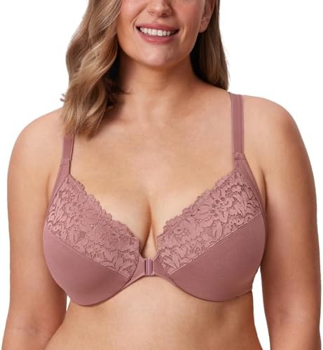 Front Closure Racerback Bras, Vintage Rose