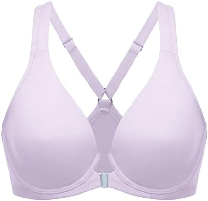 Front Closure Racerback Plus Size Bra, Orchid Hush