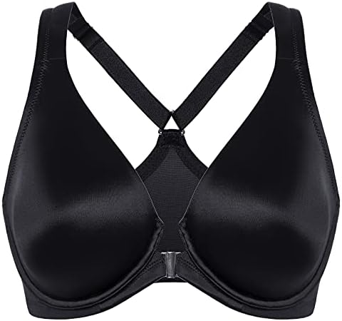 Front Closure Racerback Seamless Bras, Black
