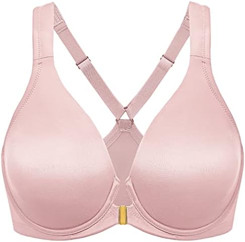 Front Closure Racerback Seamless Bras, Gentle Rose