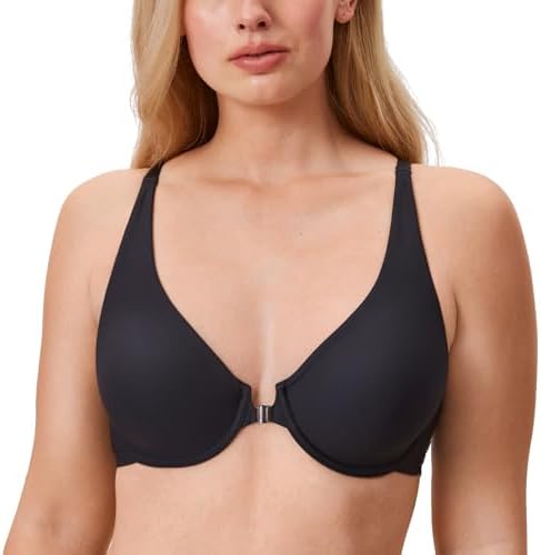 Front Closure Seamless Bras, Black