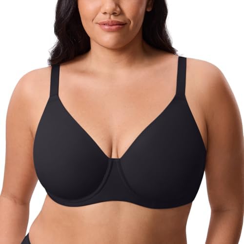 Inbarely Lift Full Coverage Back Smooth Bras, Black