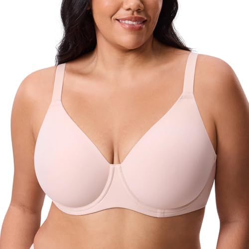 Inbarely Lift Full Coverage Back Smooth Bras, Gentle Rose