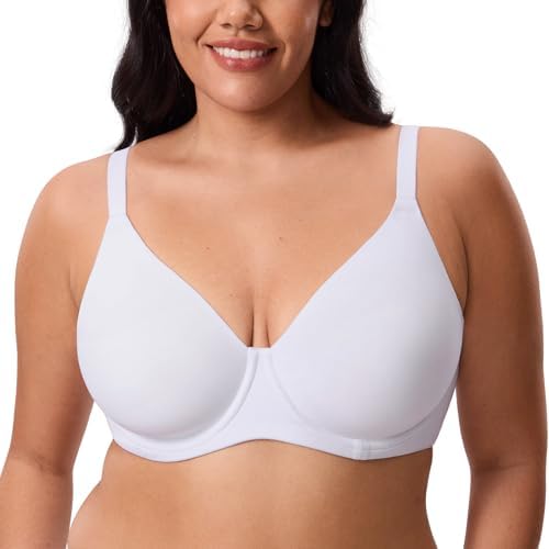 Inbarely Lift Full Coverage Back Smooth Bras, White