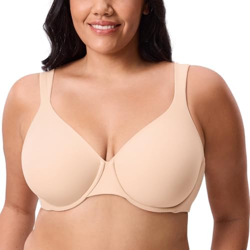 Inbarely Lift Full Coverage Plus Size Bras, Beige