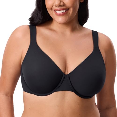 Inbarely Lift Full Coverage Plus Size Bras, Black
