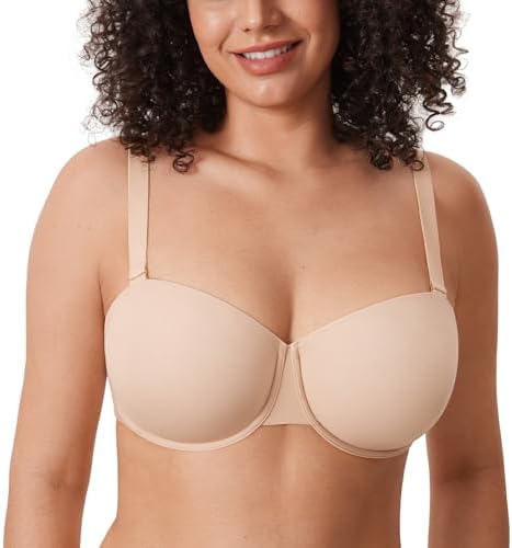 Inbarely Plus Balconette Plus Size Bras, Beige
