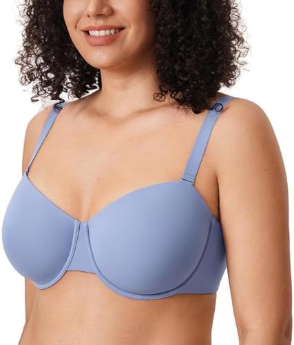 Inbarely Plus Balconette Plus Size Bras, Frost Blue