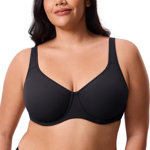 Inbarely Plus Full Coverage Bras, Black