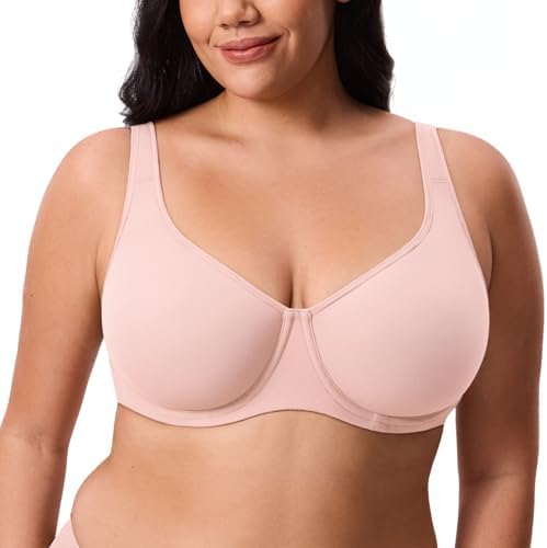 Inbarely Plus Full Coverage Bras, Gentle Rose