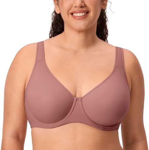 Inbarely Plus Full Coverage Bras, Vintage Rose