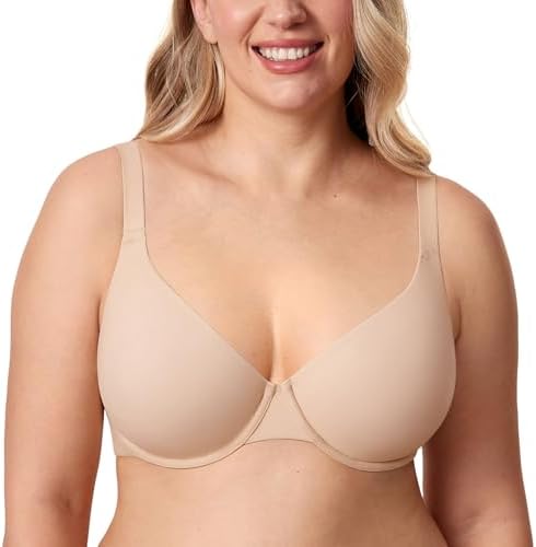 Inbarely Plus Plunge Underwire Bras, Beige