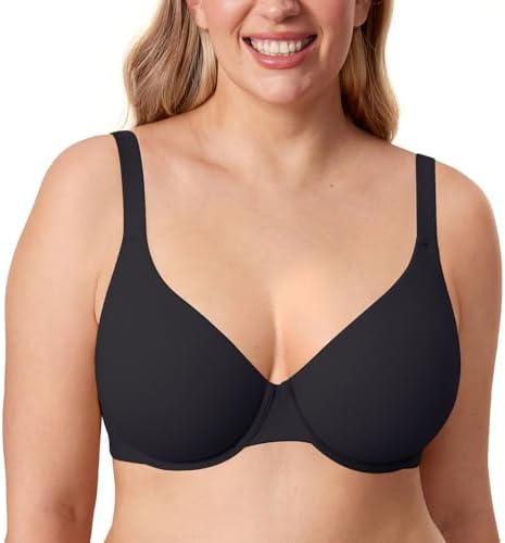 Inbarely Plus Plunge Underwire Bras, Black