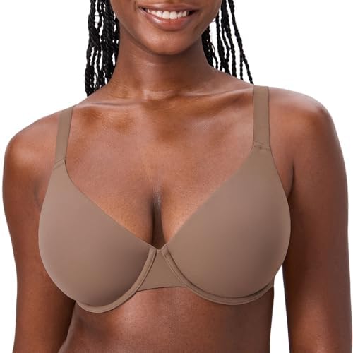 Inbarely Plus Plunge Underwire Bras, Brown Purple
