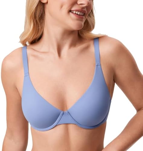 Inbarely Plus Plunge Underwire Bras, Frost Blue
