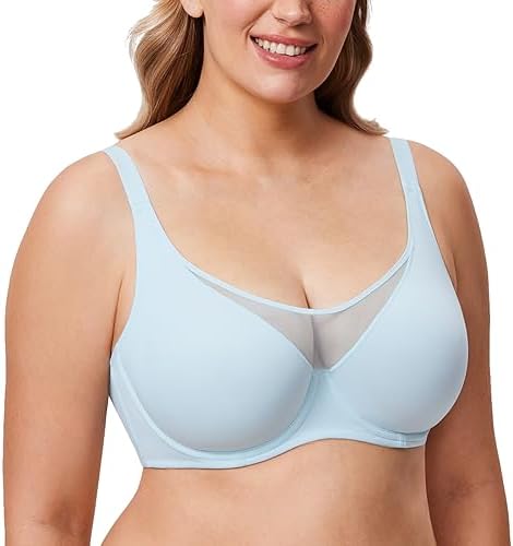 Minimizer Bras Plus Size Full Coverage, Baby Blue