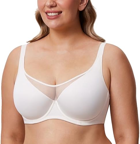 Minimizer Bras Plus Size Full Coverage, Rose White