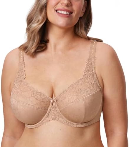 Minimizer Full Coverage Lace Bras, Natural