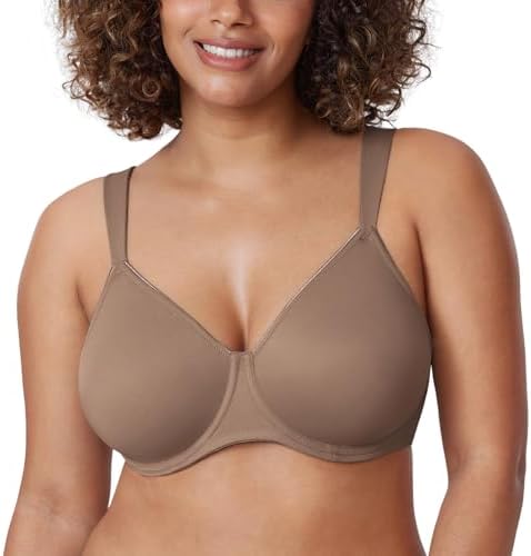 Minimizer Plus Size Bras, Brown Purple
