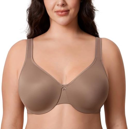 Minimizer Plus Size Underwire Bras, Brown Purple