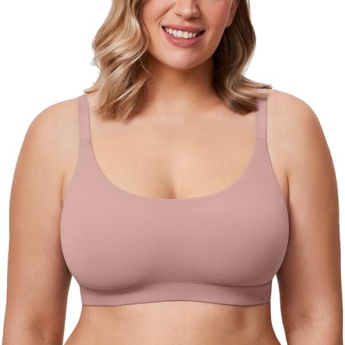 Natrelax Plus Size Wireless Bralette, Rose Fragrant Purple