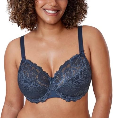 Plus Size Full Coverage Lace Bras, Sargasso
