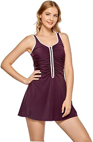 Plus Size One Piece Swimsuit, Dark Red