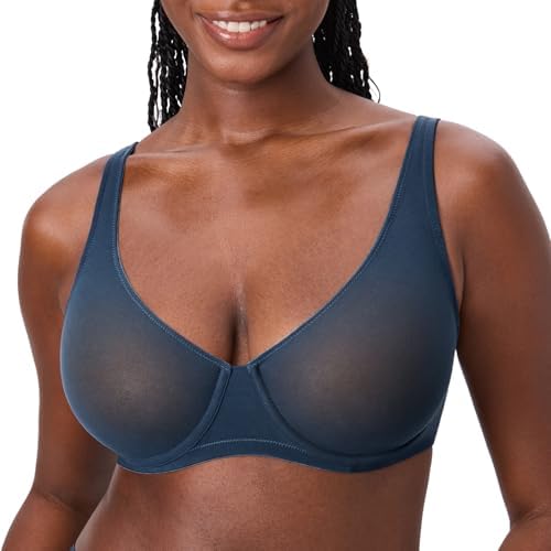 Sheer Balconette Full Coverage Bras, Sargasso