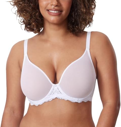 Sheer Mesh Bra, White
