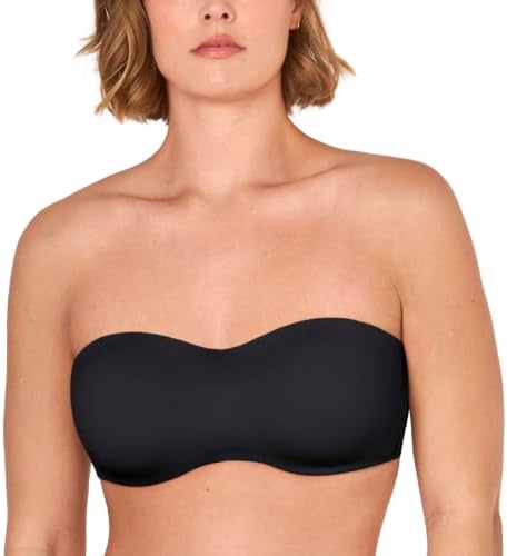 Strapless Bandeau Minimizer Bras, Black