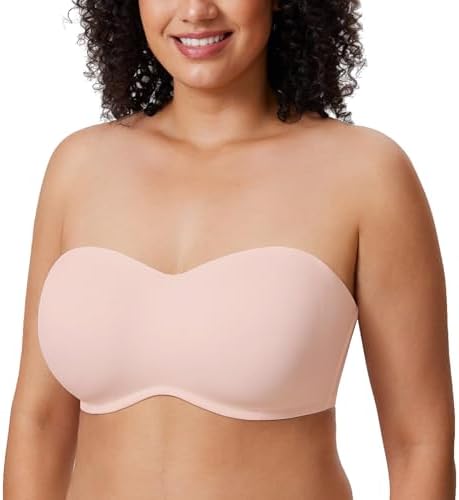 Strapless Bandeau Minimizer Bras, Gentle Rose