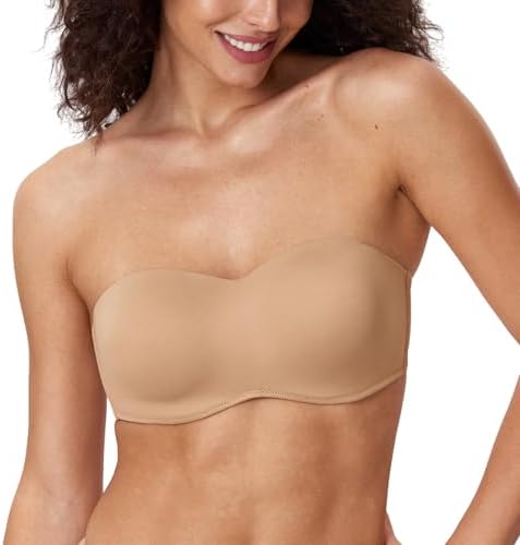 Strapless Bandeau Minimizer Bras, Natural