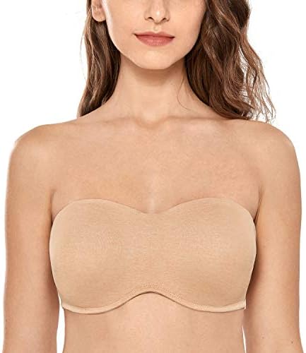 Strapless Bandeau Minimizer Bras, Oatmeal Heather