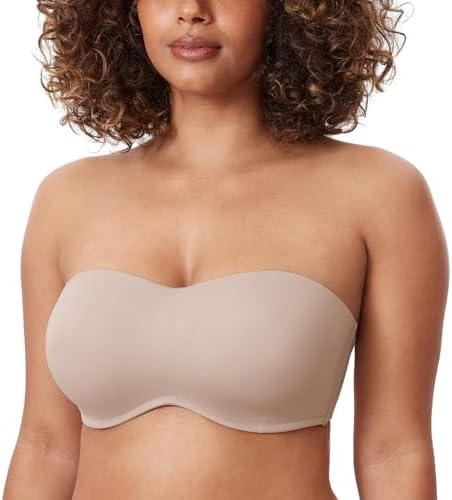 Strapless Bandeau Minimizer Bras, Sea Fog