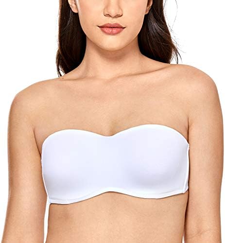 Strapless Bandeau Minimizer Bras, White