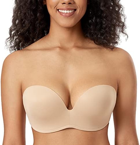 Strapless Bra Plunge, Beige